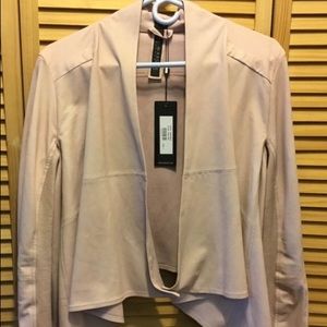 Baby Pink Leather + Jacket. Never worn.